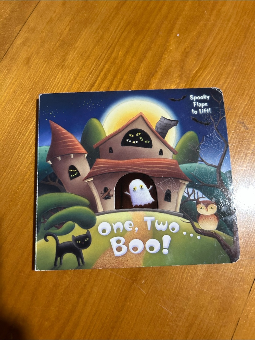 (3/$10) One, Two... Boo! Halloween Lift-the-Flap Board Book - White
